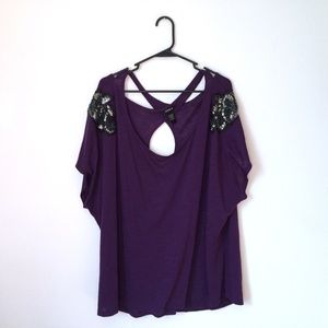 Torrid Cross-Back Tunic Blouse Size 4X
